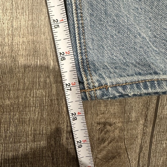 Ofluck Mom Jeans Womens 8 High Rise Distressed Light Blue - Picture 7 of 13